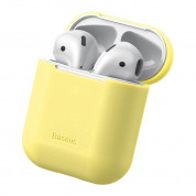 Baseus Super Thin Silica Gel Case for Apple Airpods & Apple Airpods 2 (yellow)