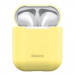 Baseus Super Thin Silica Gel Case - силиконов калъф за Apple Airpods & Apple Airpods 2 (жълт) 2