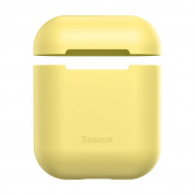 Baseus Super Thin Silica Gel Case for Apple Airpods & Apple Airpods 2 (yellow) 3