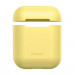 Baseus Super Thin Silica Gel Case - силиконов калъф за Apple Airpods & Apple Airpods 2 (жълт) 4