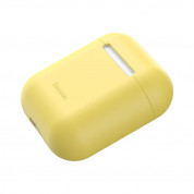 Baseus Super Thin Silica Gel Case - силиконов калъф за Apple Airpods & Apple Airpods 2 (жълт) 5