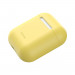 Baseus Super Thin Silica Gel Case - силиконов калъф за Apple Airpods & Apple Airpods 2 (жълт) 6