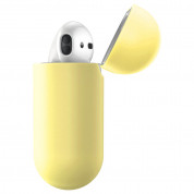 Baseus Super Thin Silica Gel Case - силиконов калъф за Apple Airpods & Apple Airpods 2 (жълт) 2