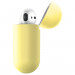 Baseus Super Thin Silica Gel Case - силиконов калъф за Apple Airpods & Apple Airpods 2 (жълт) 3