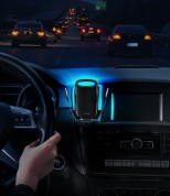 Baseus Milky Way Wireless Charger Car Vent Mount - поставка за радиатора на кола с безжично зареждане за Qi съвместими смартфони (черен) 11