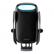 Baseus Milky Way Wireless Charger Car Vent Mount - поставка за радиатора на кола с безжично зареждане за Qi съвместими смартфони (черен) 1