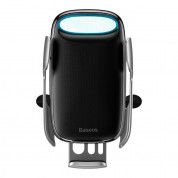 Baseus Milky Way Wireless Charger Car Vent Mount - поставка за радиатора на кола с безжично зареждане за Qi съвместими смартфони (сребрист) 1