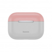 Baseus Super Thin Silica Gel Case for Airpods Pro (gray-pink) 1
