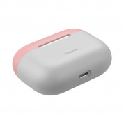 Baseus Super Thin Silica Gel Case for Airpods Pro (gray-pink) 4