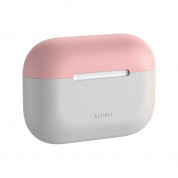 Baseus Super Thin Silica Gel Case for Airpods Pro (gray-pink) 2