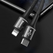 Baseus Halo USB-C to Lightning Cable (CATLGH-01) - USB-C към Lightning кабел за Apple устройства с Lightning порт (100 см) (черен) 4