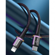 Baseus Halo USB-C to Lightning Cable (CATLGH-01) - USB-C към Lightning кабел за Apple устройства с Lightning порт (100 см) (черен) 6