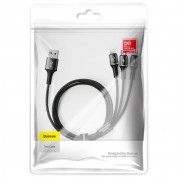 Baseus Halo 3-in-1 USB Cable with micro USB, Lightning and USB-C connectors (120 cm) (black) 6