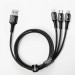 Baseus Halo 3-in-1 USB Cable - универсален USB кабел с Lightning, microUSB и USB-C конектори (120 см) (черен) 2