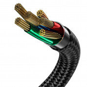 Baseus Halo USB-C Cable 40W (CATGH-F01) - кабел с въжена оплетка за устройства с USB-C порт (50 см) (черен)  3