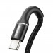 Baseus Halo USB-C Cable 40W (CATGH-F01) - кабел с въжена оплетка за устройства с USB-C порт (50 см) (черен)  2