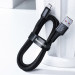 Baseus Halo USB-C Cable 40W (CATGH-F01) - кабел с въжена оплетка за устройства с USB-C порт (50 см) (черен)  7