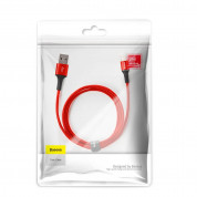 Baseus Halo USB-C Cable 40W (CATGH-G09) - кабел с въжена оплетка за устройства с USB-C порт (100 см) (червен)  5
