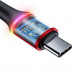 Baseus Halo USB-C Cable 40W (CATGH-G09) - кабел с въжена оплетка за устройства с USB-C порт (100 см) (червен)  3