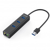 TeckNet EHU01043BA02-V2 USB 3.0 HUB Ethernet Network Adapter - USB адаптер с USB хъб и Ethernet порт