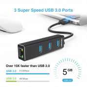 TeckNet EHU01043BA02-V2 USB 3.0 3-Port Hub with Ethernet Adapter 2