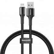 Baseus Halo USB Lightning Cable (CALGH-A01) - Lightning USB кабел за Apple устройства с Lightning порт (50 см) (черен)