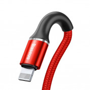 Baseus Halo USB Lightning Cable (CALGH-A09) - Lightning USB кабел за Apple устройства с Lightning порт (50 см) (червен) 1