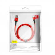 Baseus Halo USB Lightning Cable (CALGH-A09) - Lightning USB кабел за Apple устройства с Lightning порт (50 см) (червен) 4