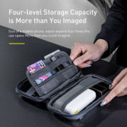 Baseus Lets Go Hermit Shockproof Storage Bag - твърд органайзер за телефон, захранване, кабели, слушалки и други аксесоари (прозрачен) 4