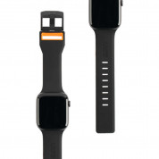 Urban Armor Gear Civilian Strap - изключително здрава силиконова каишка за Apple Watch 42мм, 44мм, 45мм, Ultra 49мм (черен)
