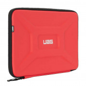 Urban Armor Gear Large Sleeve - удароустойчив хибриден калъф за Macbook Pro 16, Pro 15 и лаптопи до 16 инча (червен)