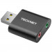 TeckNet UA110 v2 Aluminum USB External Stereo Sound Adapter - аудио адаптер за компютри (черен) 1