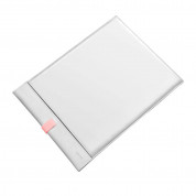 Baseus Lets Go Traction Laptop Sleeve (LBQY-B24) - кожен калъф за MacBook Pro 16 и лаптопи до 16 инча (бял) 2