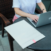 Baseus Lets Go Traction Laptop Sleeve (LBQY-B24) - кожен калъф за MacBook Pro 16 и лаптопи до 16 инча (бял) 7
