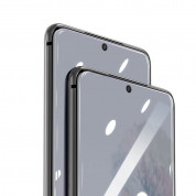 Baseus Full Screen Curved Soft Screen Protector - извито защитно покритие с черна рамка за целия дисплей на Samsung Galaxy S20 (два броя) 3