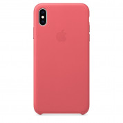 Apple iPhone Leather Case - оригинален кожен кейс (естествена кожа) за iPhone XS Max (розов) 3