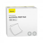 Baseus Disposable Alcohol Prep Pad - 120 броя антибактериални кърпички за почистрване на дисплей на смартфони, таблети, монитори и др.