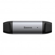 Baseus Lentil Cabin USB-C & USB-A Memory Card Reader (CADKQ-B0G) - четец за карти памет за мобилни устройства (тъмносив) 2
