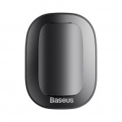 Baseus Platinum Vehicle Eyewear Clip - закачалка със самозалепващо фолио за автомобили и гладки повърхности (черен)