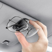 Baseus Platinum Vehicle Eyewear Clip - закачалка със самозалепващо фолио за автомобили и гладки повърхности (сребрист) 5
