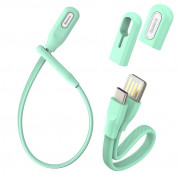 Baseus Bracelet USB-C Cable (CATFH-06A) - кабел за устройства с USB-C порт (22 см) (зелен) 