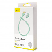 Baseus Bracelet USB-C Cable (CATFH-06A) - кабел за устройства с USB-C порт (22 см) (зелен)  6