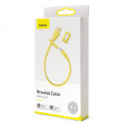 Baseus Bracelet USB-C Cable (CATFH-06A) - кабел за устройства с USB-C порт (22 см) (жълт)  6
