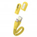 Baseus Bracelet USB-C Cable (CATFH-06A) - кабел за устройства с USB-C порт (22 см) (жълт)  4