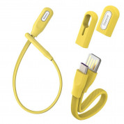 Baseus Bracelet USB-C Cable (CATFH-06A) - кабел за устройства с USB-C порт (22 см) (жълт) 