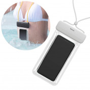 Baseus Lets Go Slip Cover Waterproof Bag - универсален водоустойчив калъф за смартфони до 7.2 инча (бял) 5