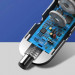 Baseus Digital Display Dual USB Quick Car Charger 45W (TZCCBX-B0G) - зарядно за кола с 2xUSB-A изхода с технология за бързо зареждане и USB-C кабел (черен) 6