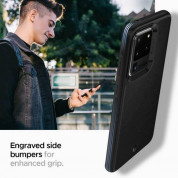 Spigen Ciel Leather Brick Case for Samsung Galaxy S20 Ultra (black) 9