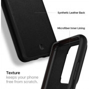 Spigen Ciel Leather Brick Case - дизайнерски кожен кейс за Samsung Galaxy S20 Ultra (черен) 7