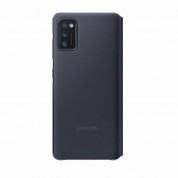 Samsung Galaxy S-View Wallet Cover EF-EA415PB - оригинален калъф през който виждате информация от дисплея за Samsung Galaxy A41 (черен) 1